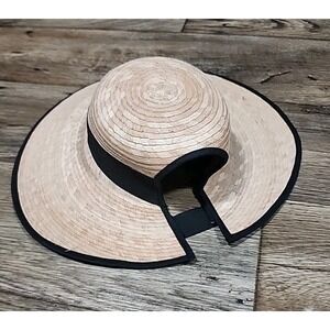 Tula Lucy Straw Ponytail Hat Women's One Size 22" or hat size 7 SPF 5 black band